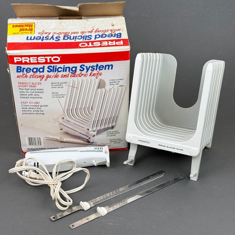 Presto Bread Slicing System Electric Knife Vintage Kitchen‎ Tool - TESTED